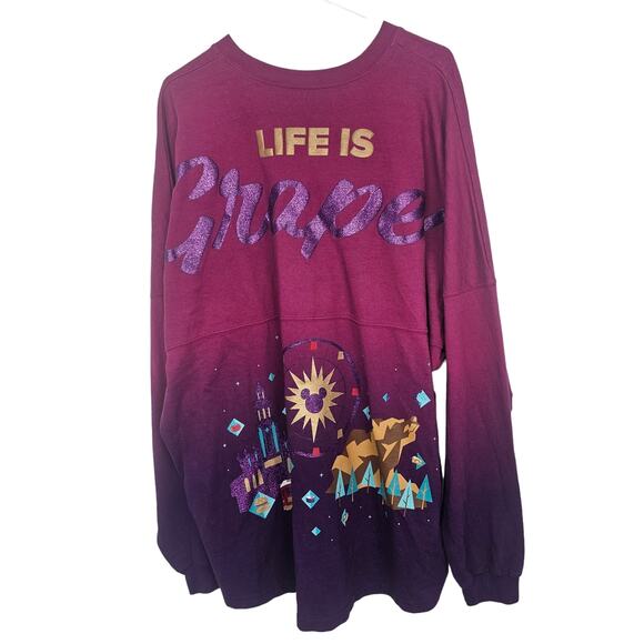 Disney Spirit Jersey Crewneck Sweatshirt Food & Wine Festival 2022 Purple XXL - Picture 6 of 10